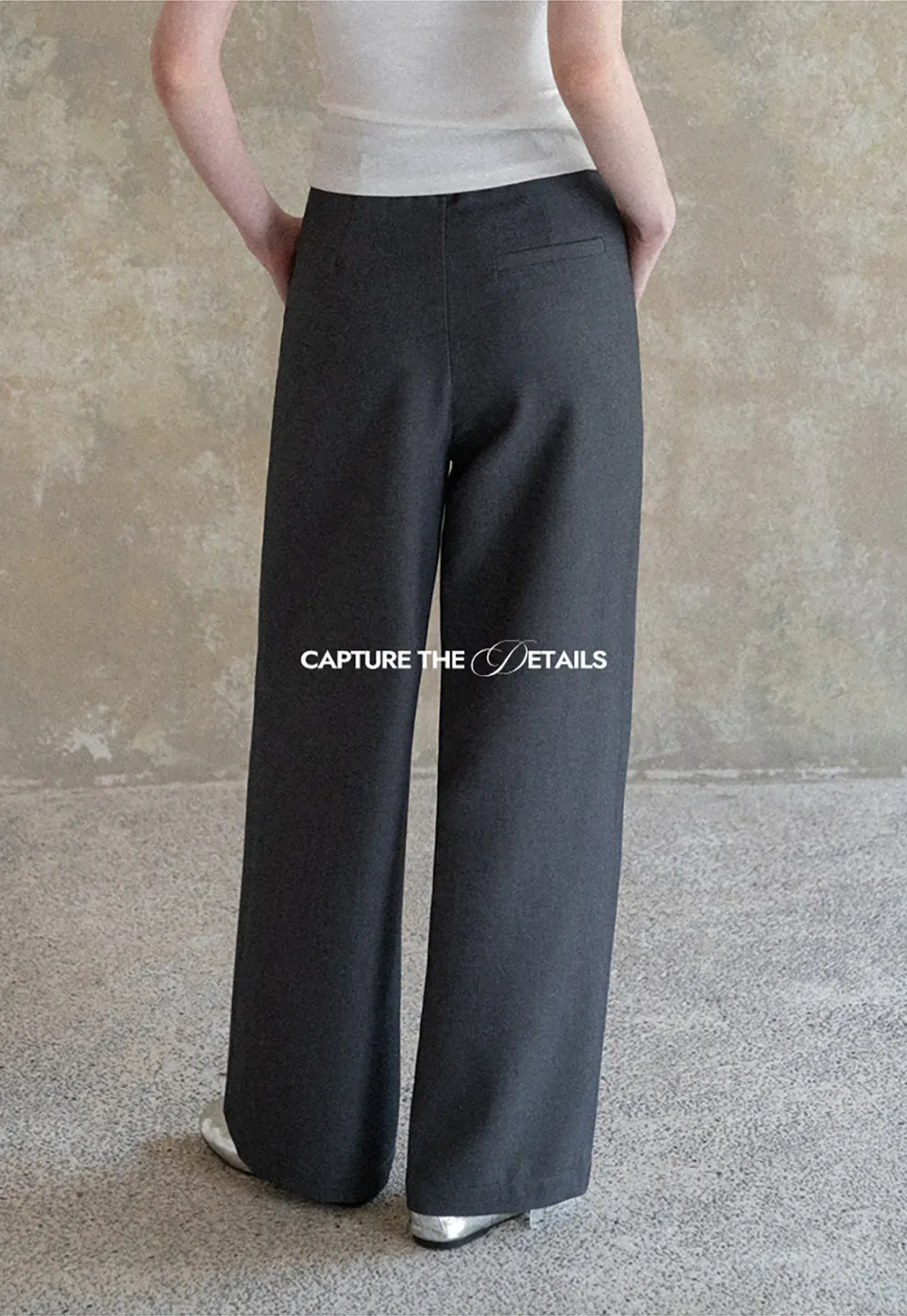 Wide Leg Pleated Casual Pants