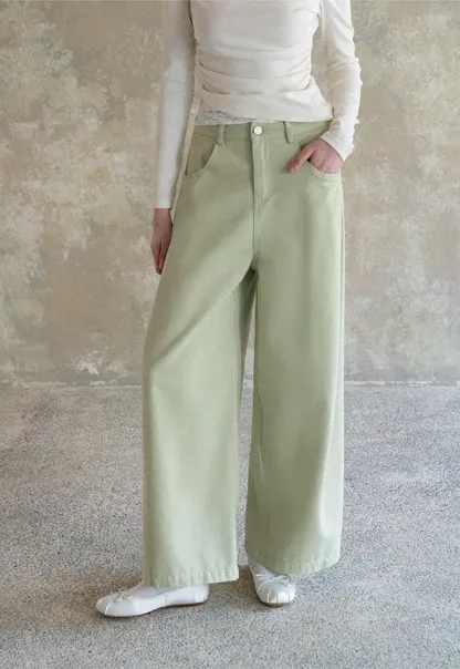 Wide Leg High Waist Casual Pants
