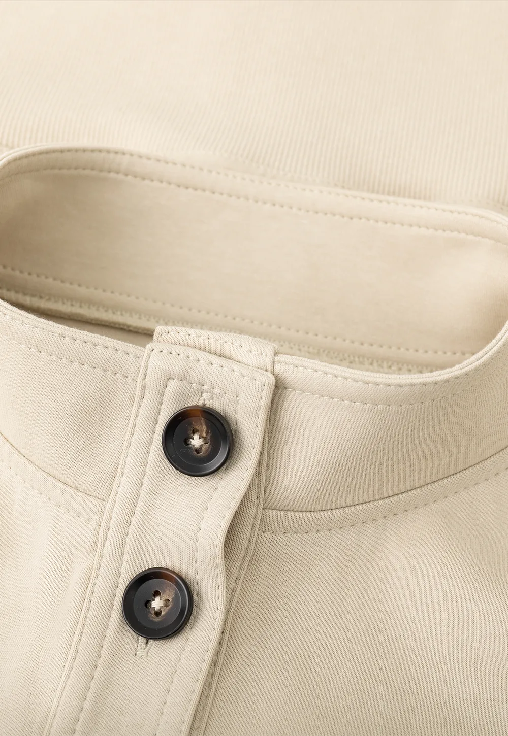 Short jacket with button front and ribbed cuffs