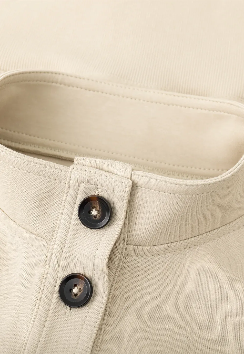 Short jacket with button front and ribbed cuffs