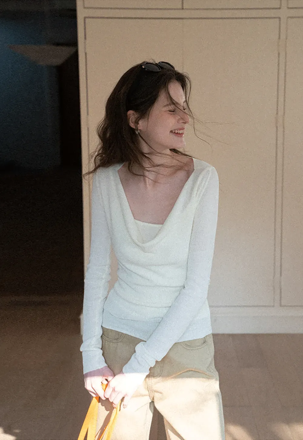 Woolen knit sweater and tank top