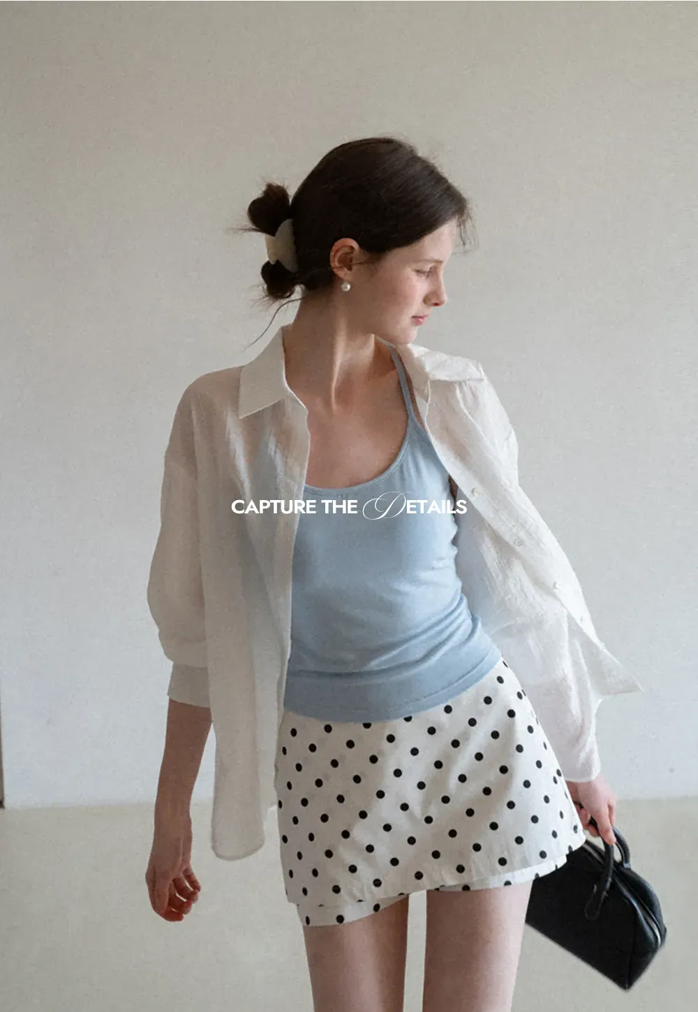 Lightweight Button Up Shirt with V Neck and Long Sleeves