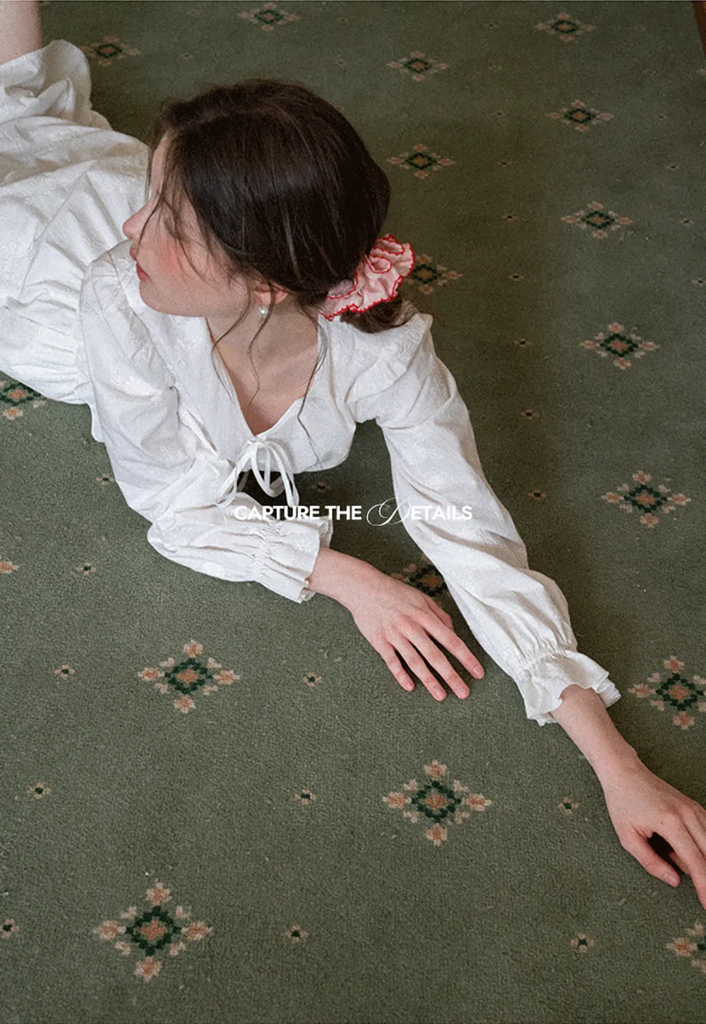 Shirt with ruffled sleeves and layered skirt