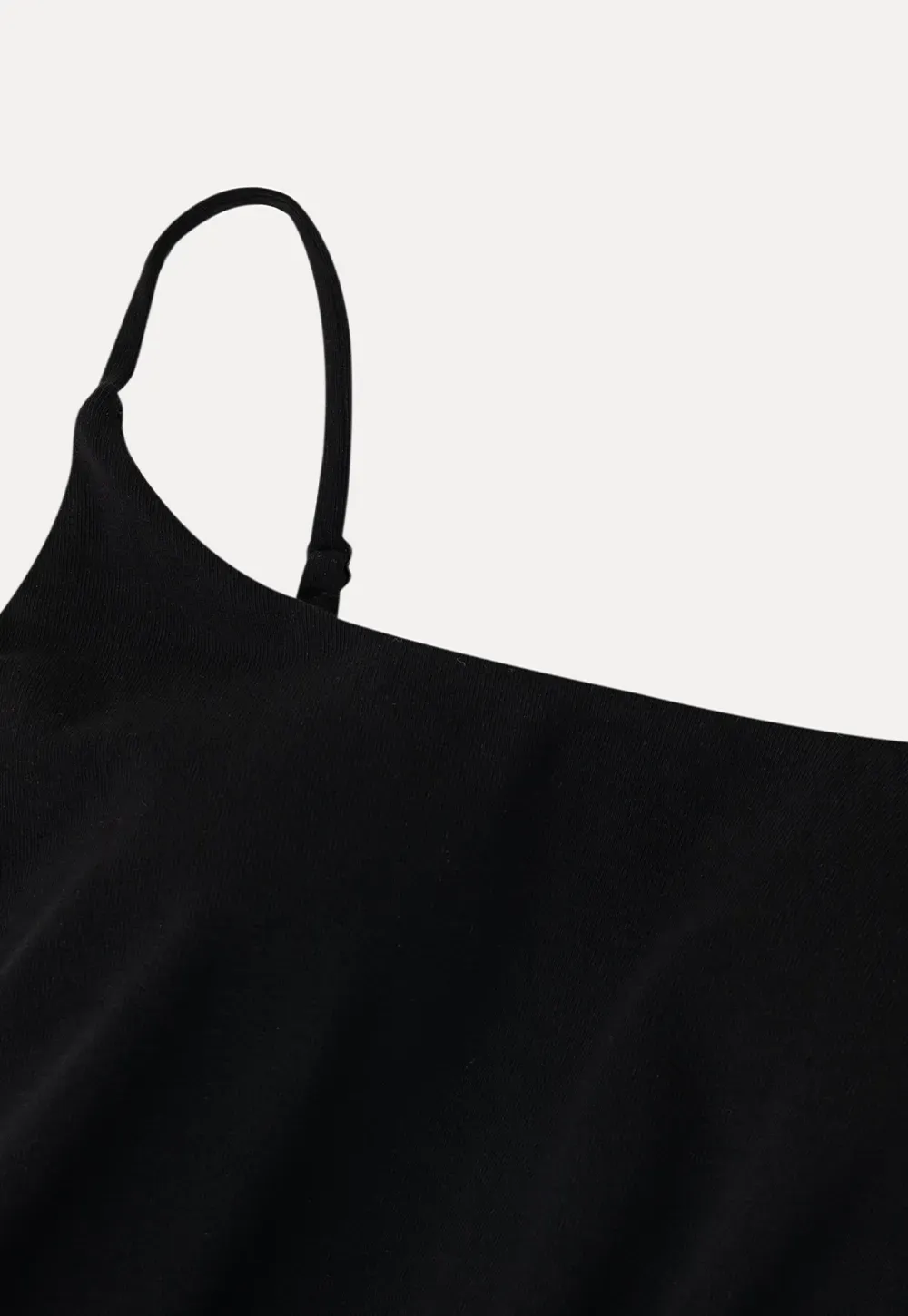 Sleeveless fitted mini dress with thin straps