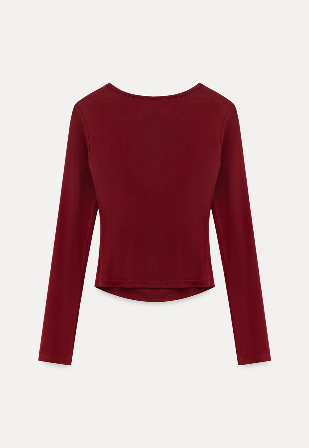 Long sleeve top with front cutout detail