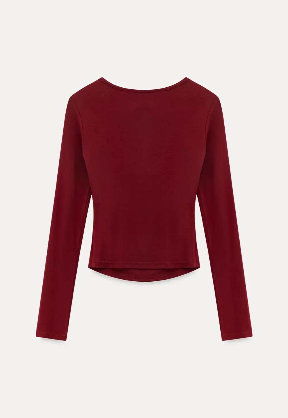 Long sleeve top with front cutout detail