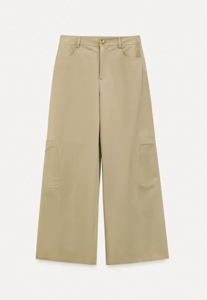 Wide Leg Casual Pants with Front Pockets