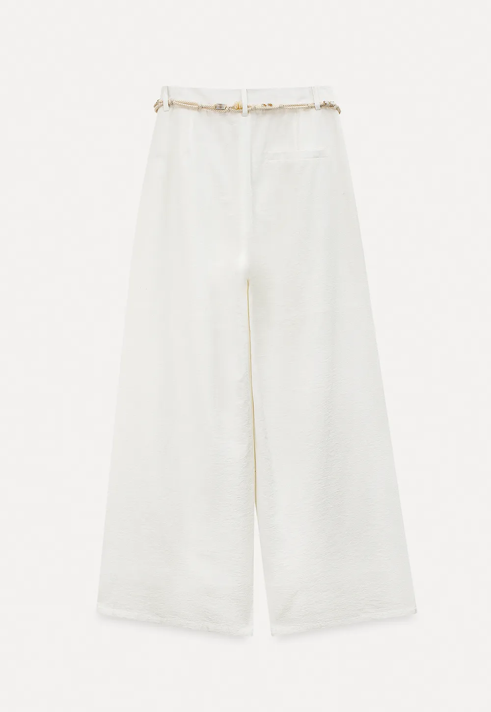 Casual Pants with Wide Legs and Pleats