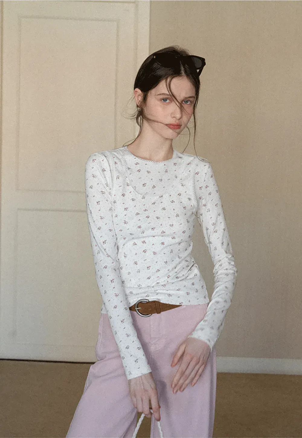 Floral Print Long Sleeve T-Shirt