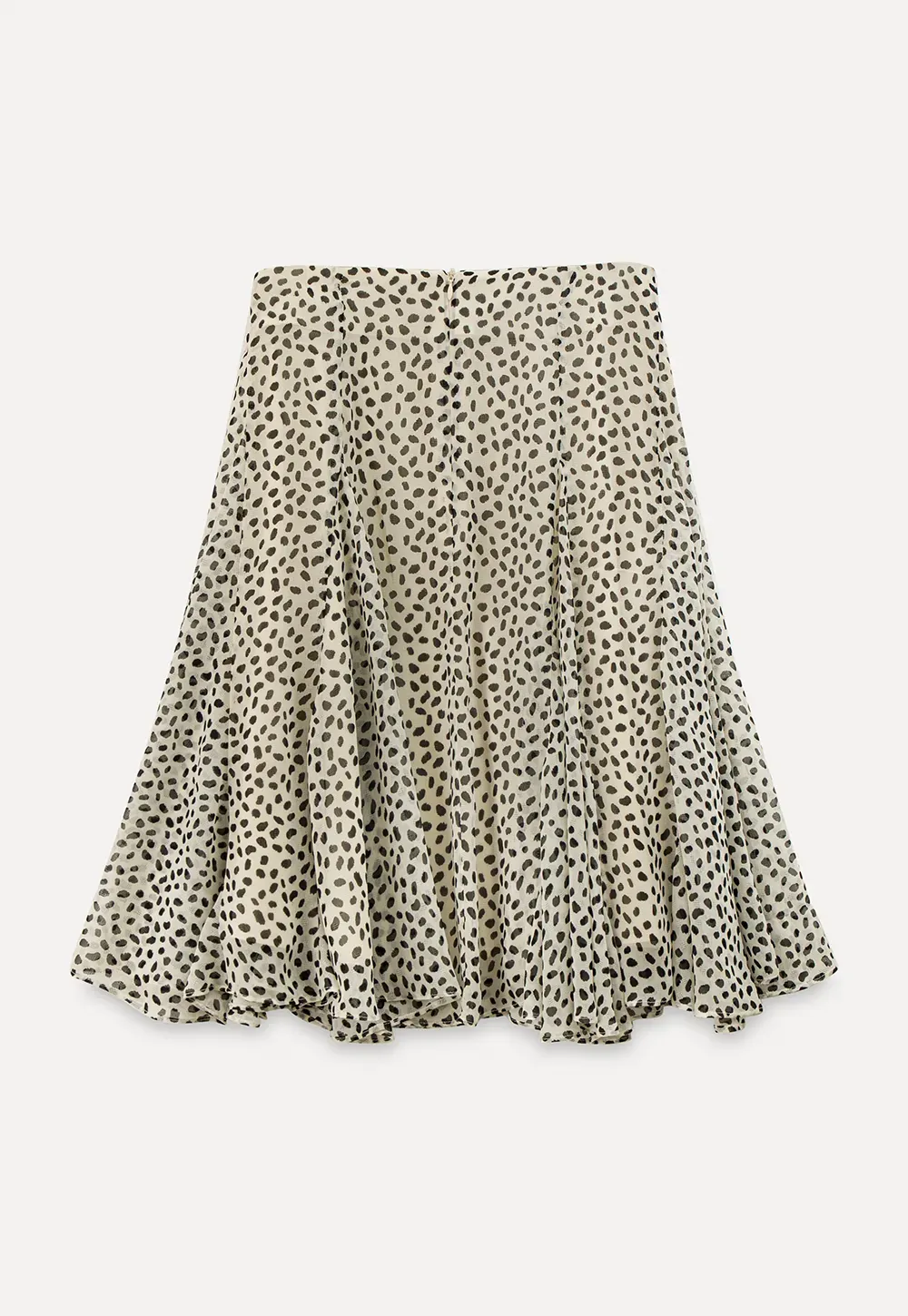Flowing hem leopard print skirt with ruffle details