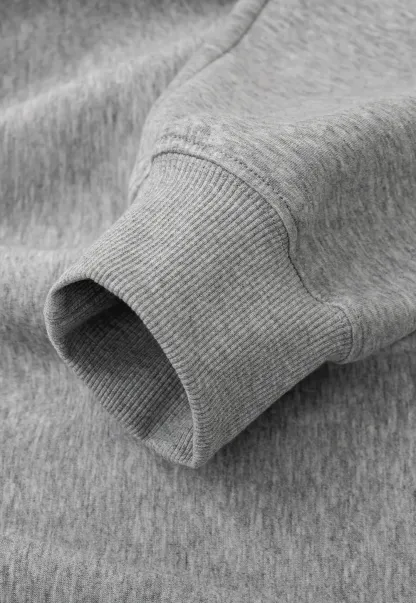 Gray Off Shoulder Sweatshirt with Bold Lettering and Year Print