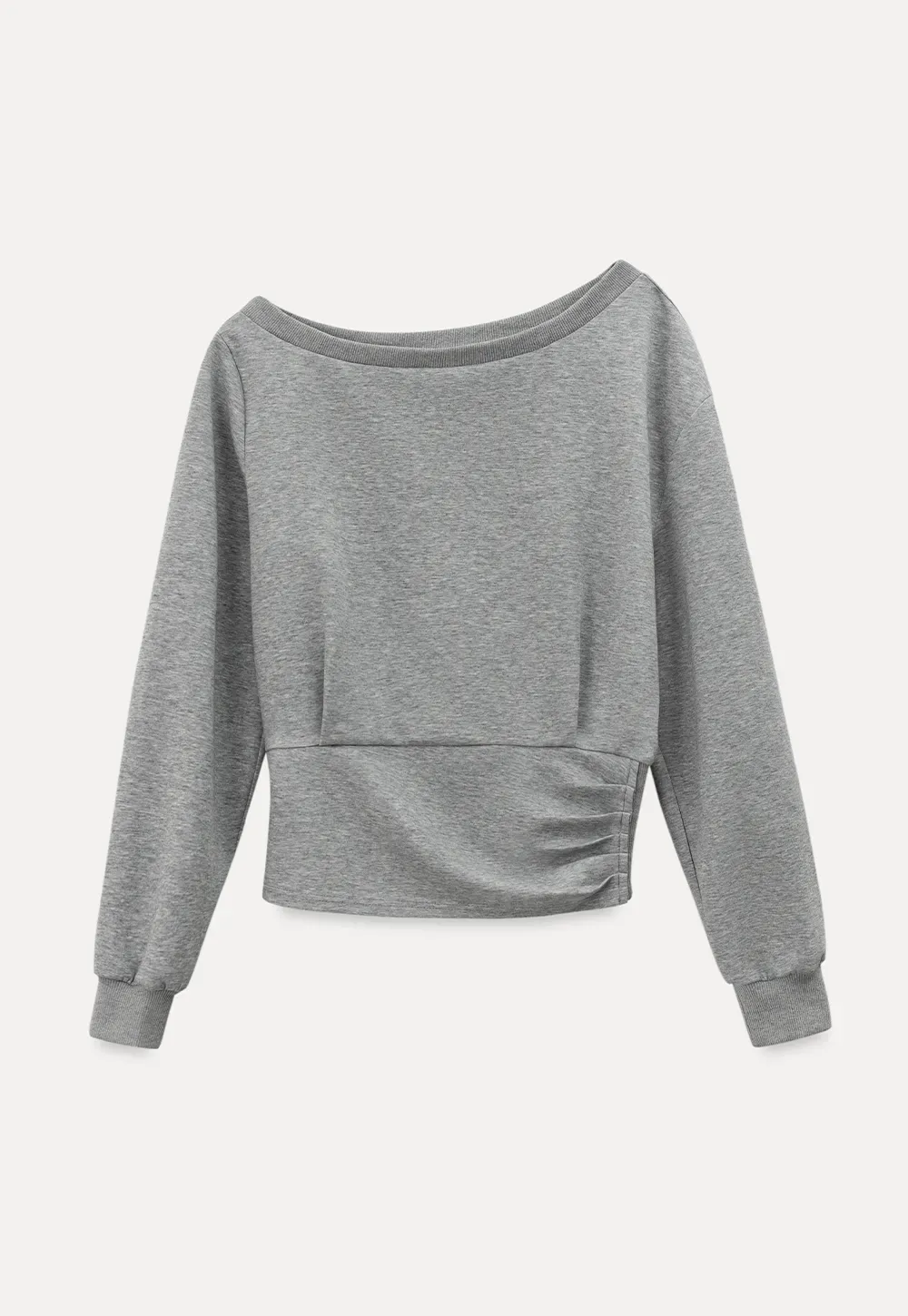 asymmetric sleeve casual sweater top