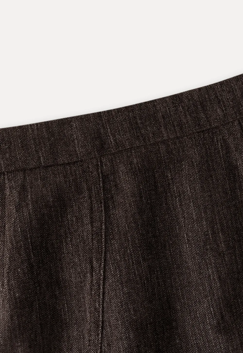 Casual High-Waisted Brown Skirt with Flared Bottom