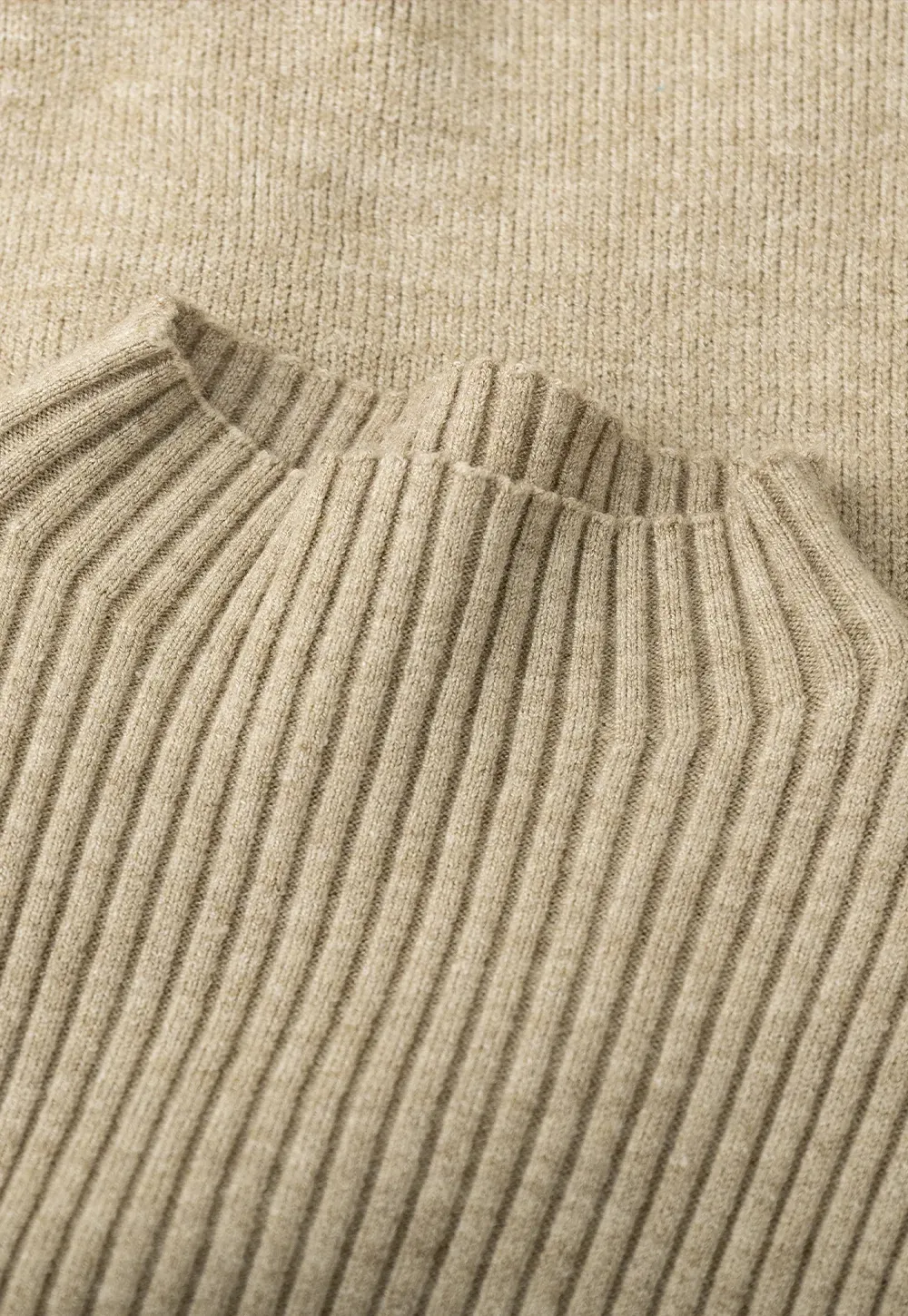 Zipper Front Knit Sweater with Wide Sleeves