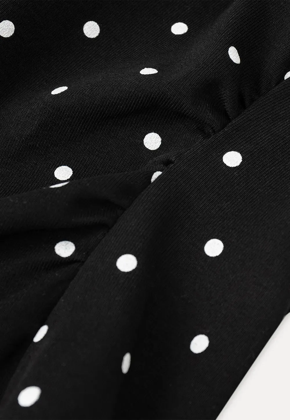 Polka dot off shoulder short sleeve tops