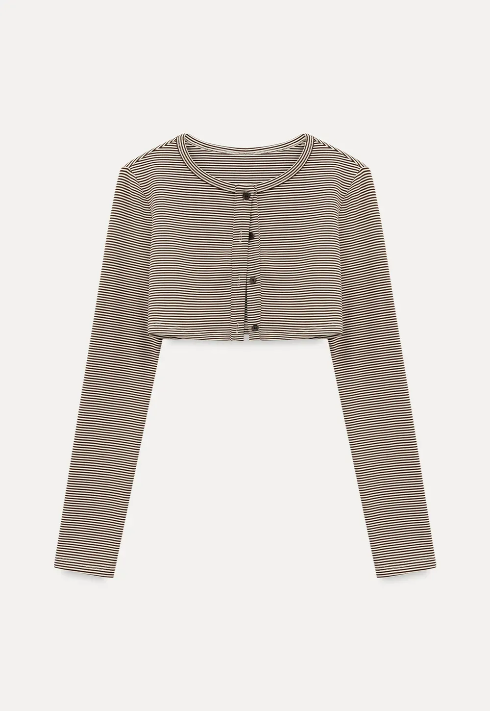 Striped cardigan with buttons and V neck tank top