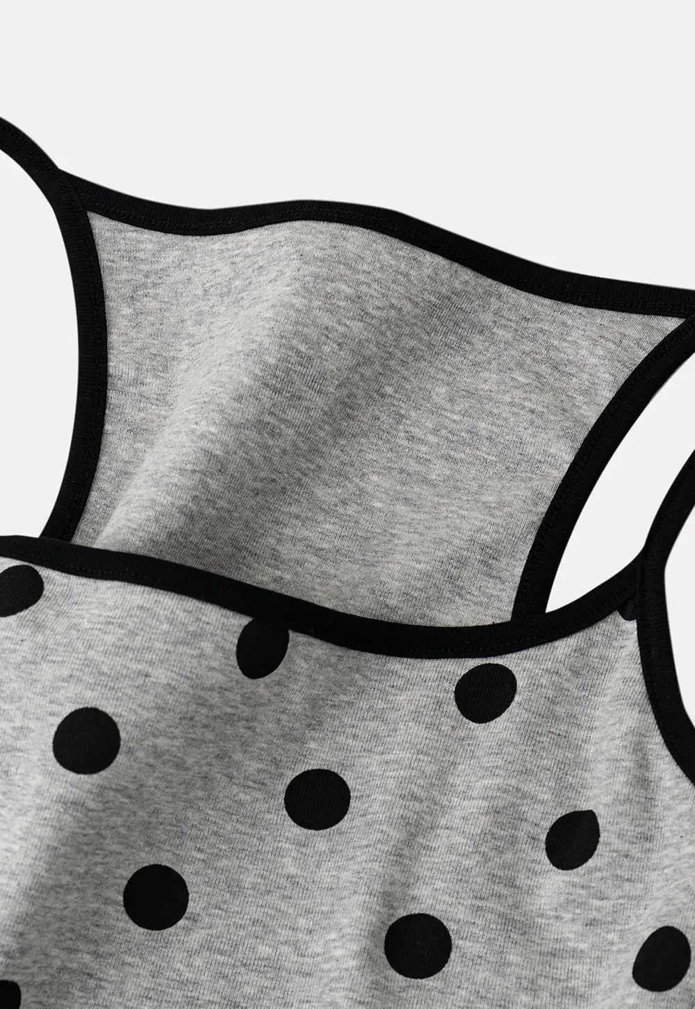 Polka Dot Tank Top with Thin Straps