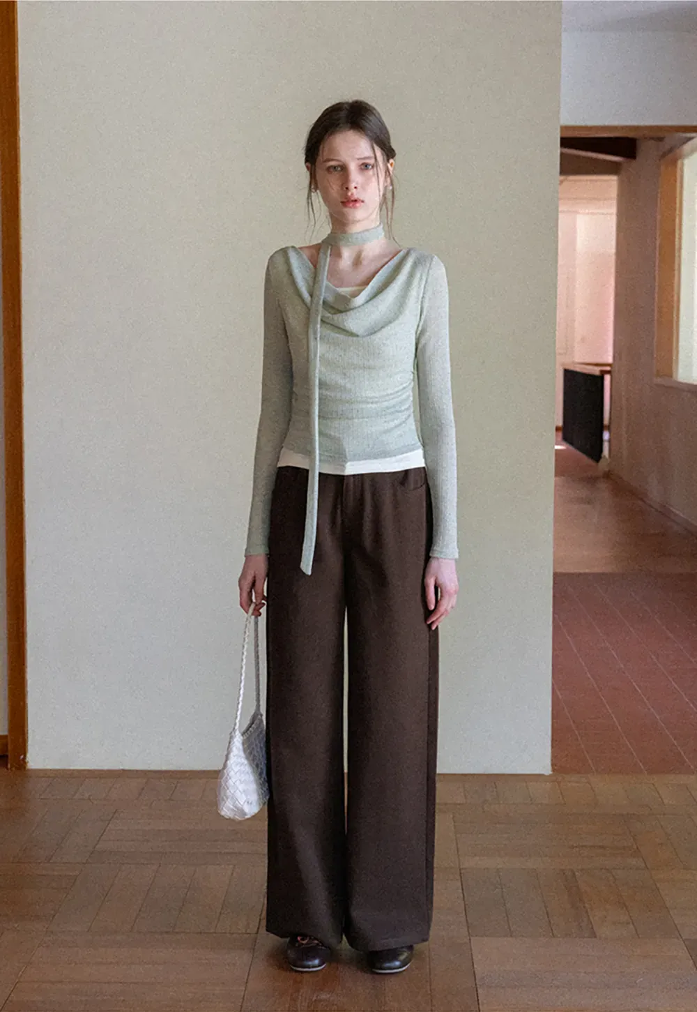 Wide Leg Casual Pants with Front Pockets
