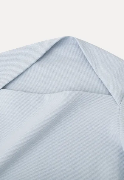 square neck long sleeve top fitted design women's t shirt