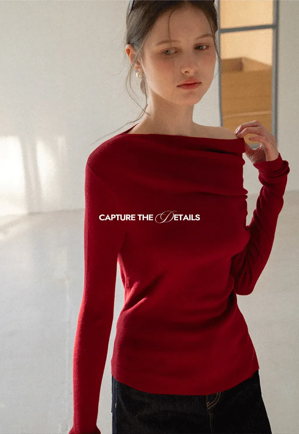 Elegant Off Shoulder Knit Top with Asymmetrical Design