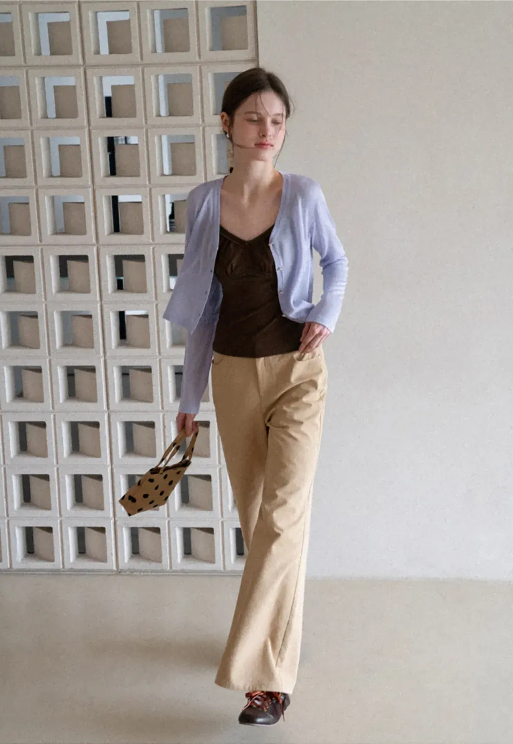 Lightweight Long Sleeve Cropped Knit Top