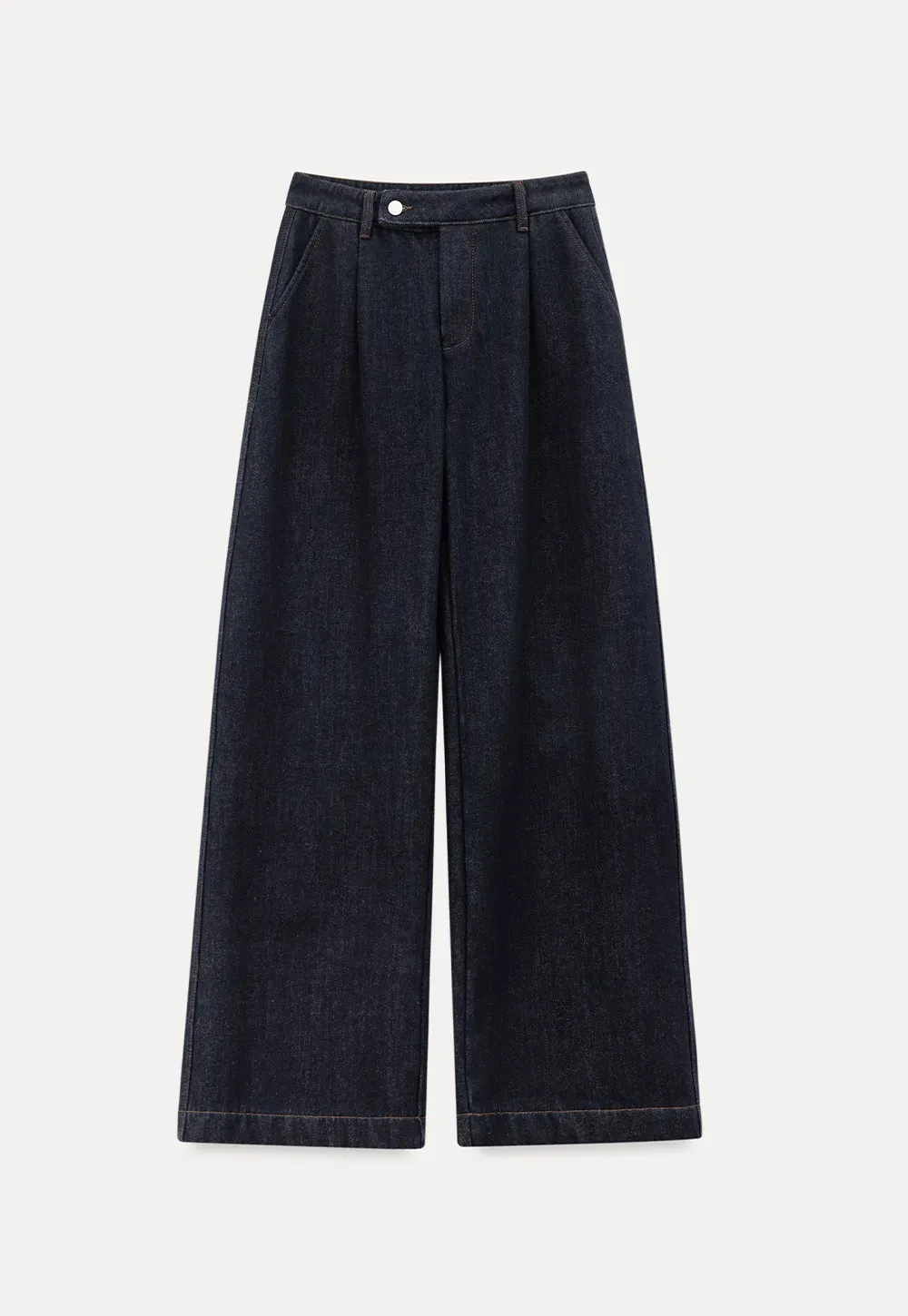 Dark Denim Wide-Leg Pants
