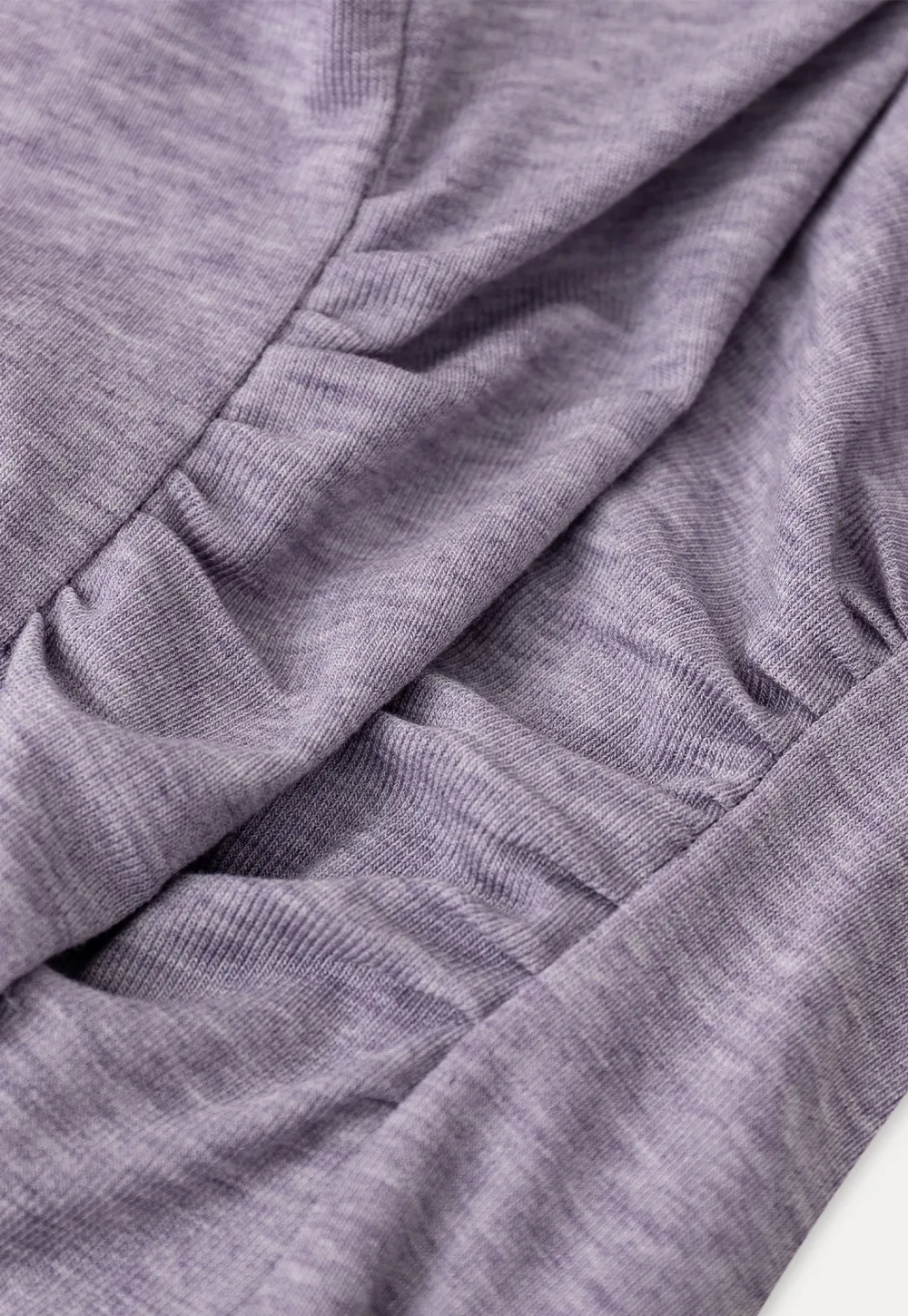 V neck short sleeve t shirt with ruffled trim