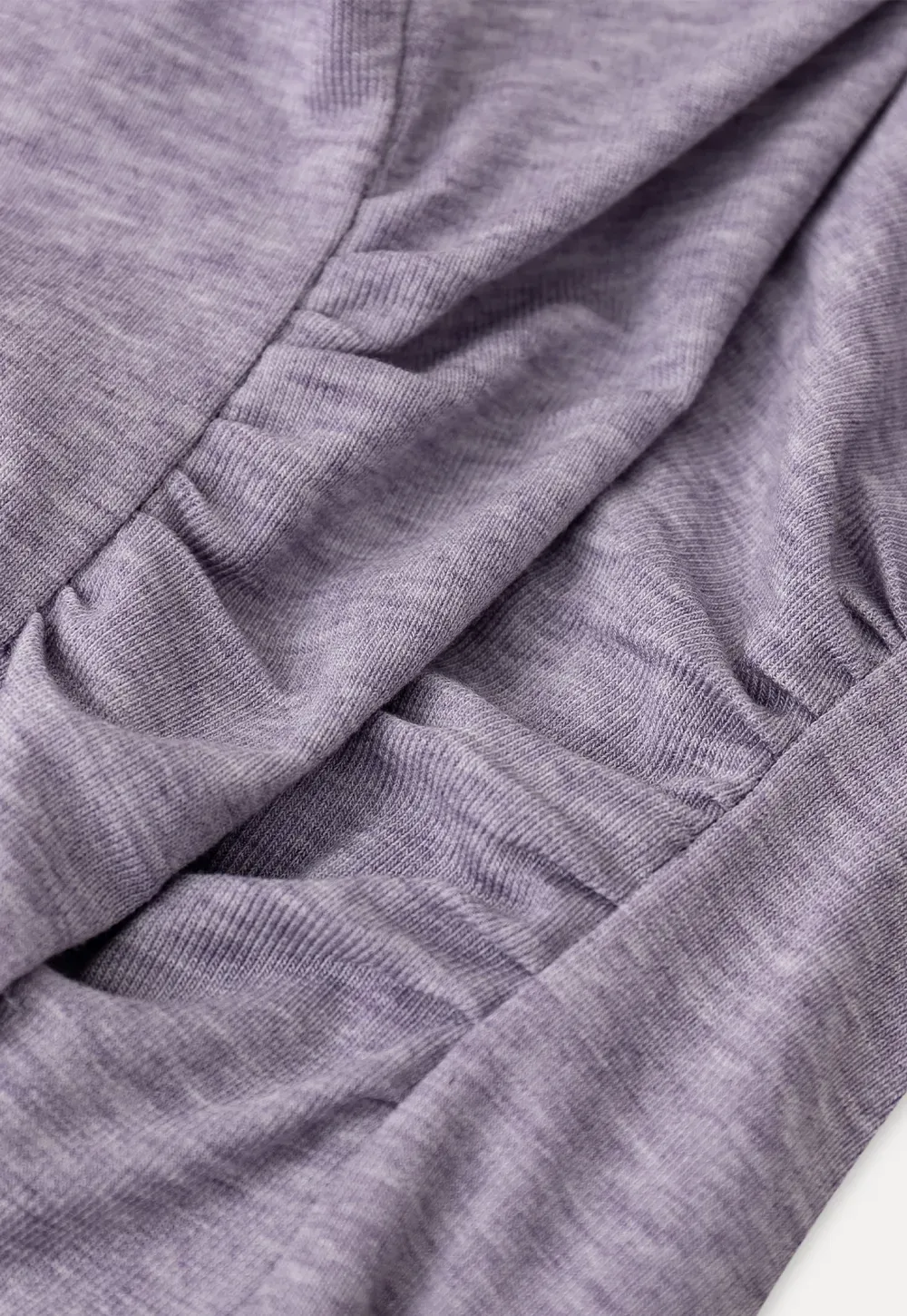 V neck short sleeve t shirt with ruffled trim