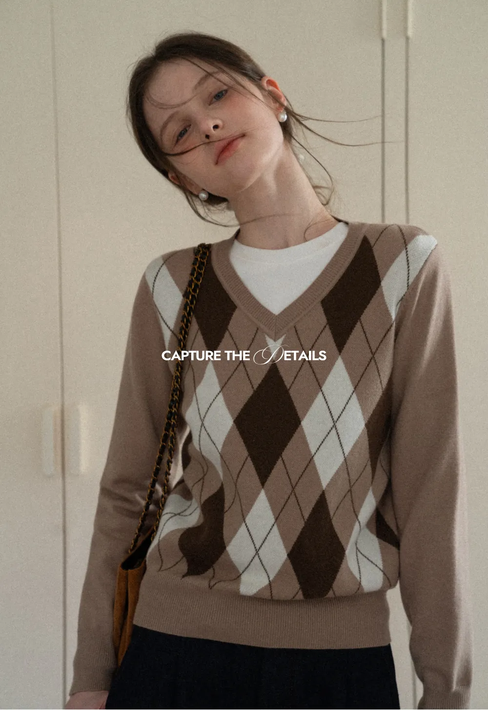 Red Knit Sweater with Shoulder Details