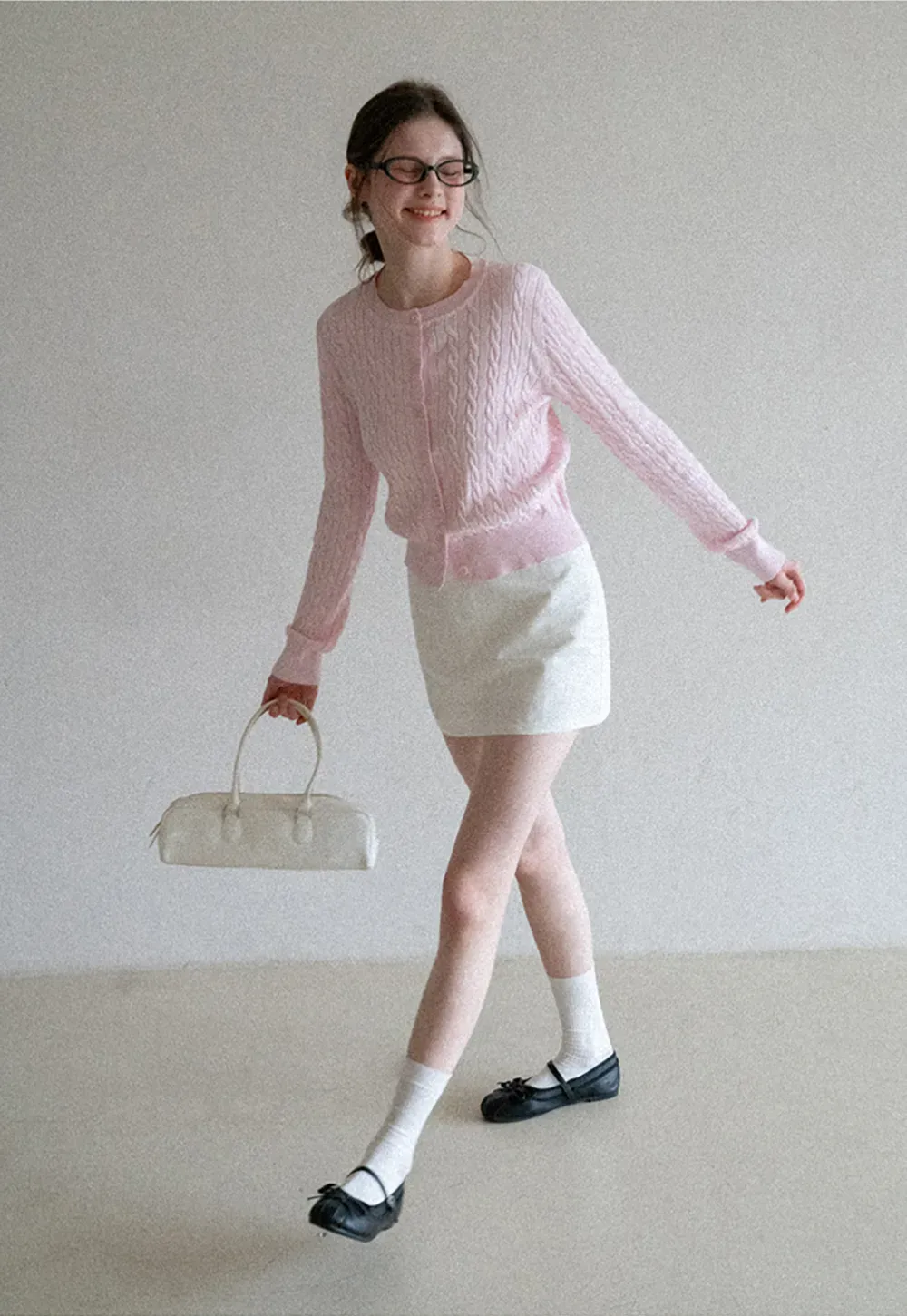 A-line mini skirt with clean lines and simple design