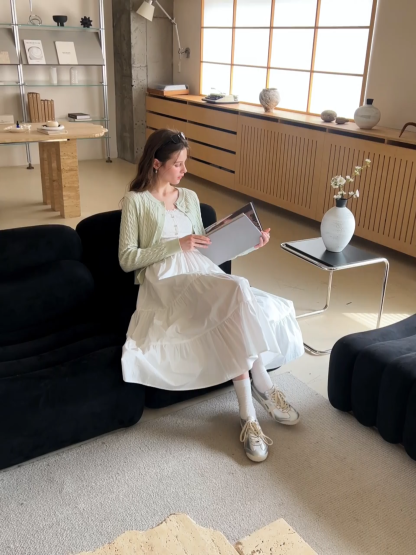 Lace Trimmed Tiered Strap Dress