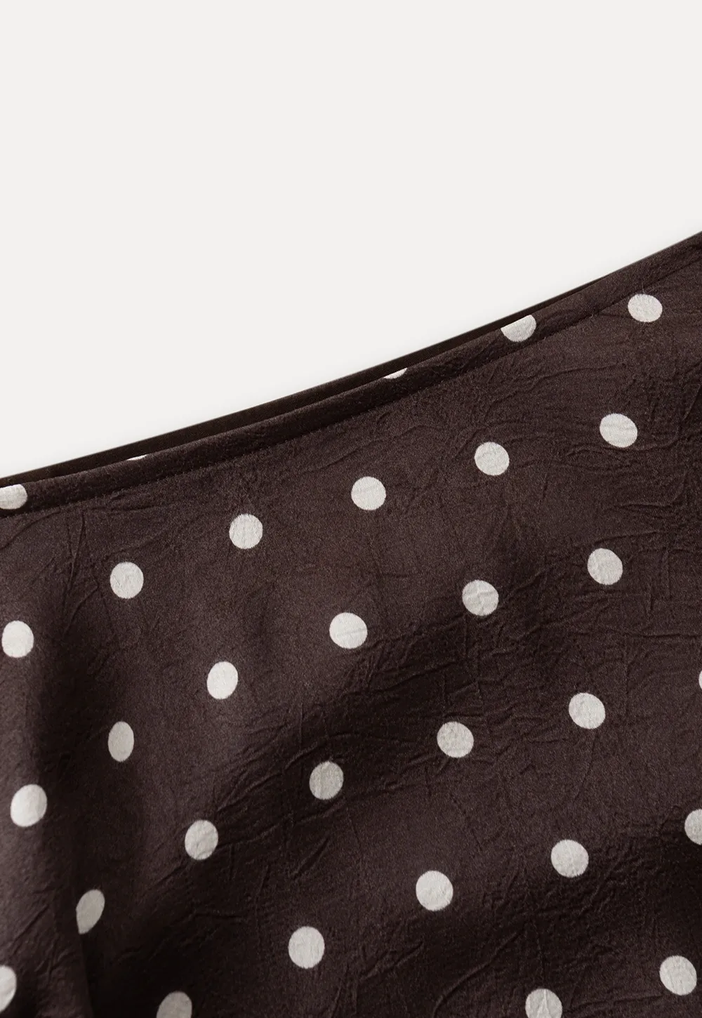 Women Brown Polka Dot Tiered Skirt