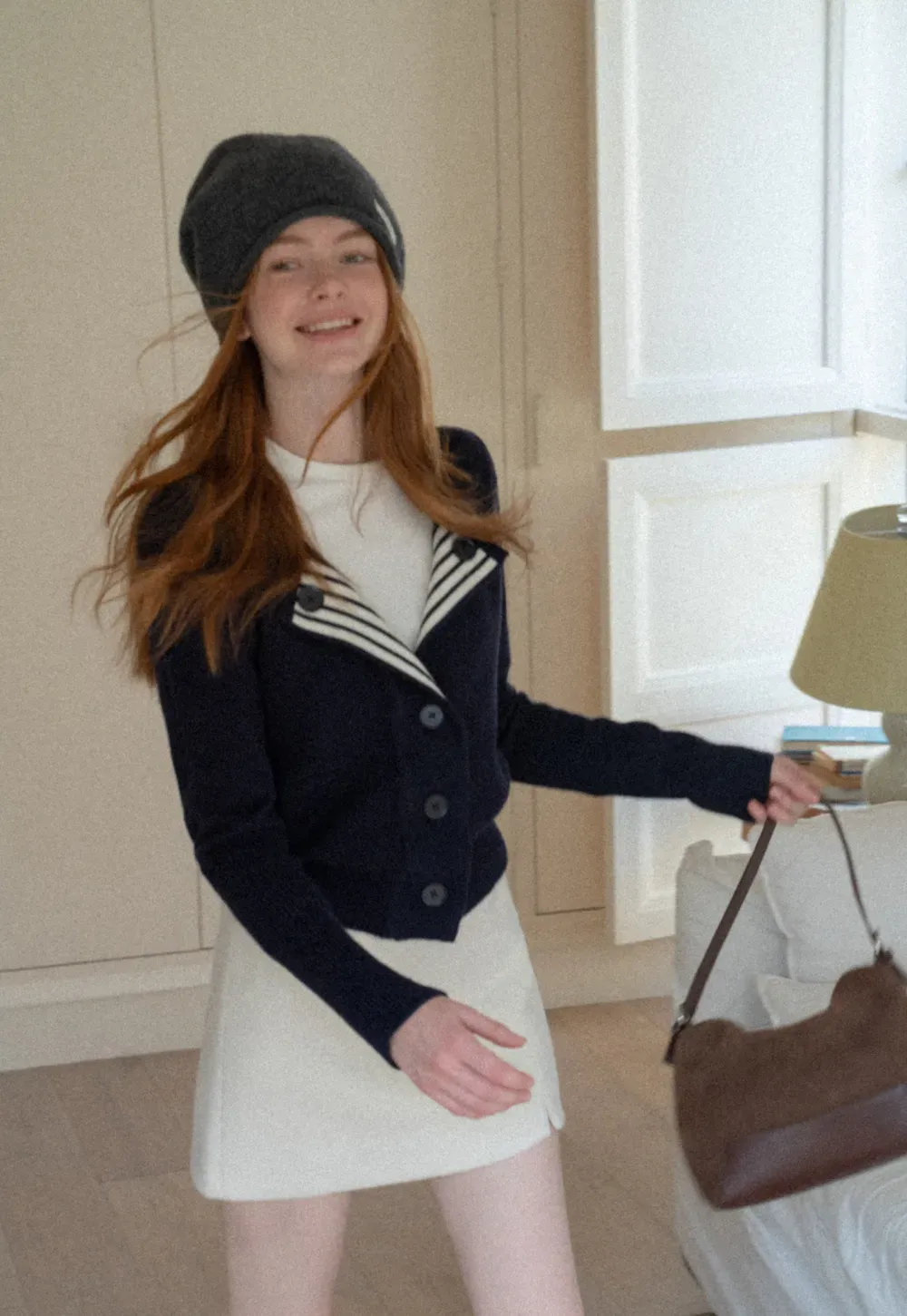 Elegant Basic Knit Sweater with Ribbed Hem and Sleeves