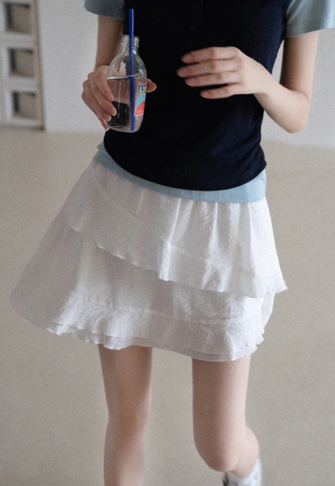 Women’s Asymmetrical Ruffle Mini Skirt