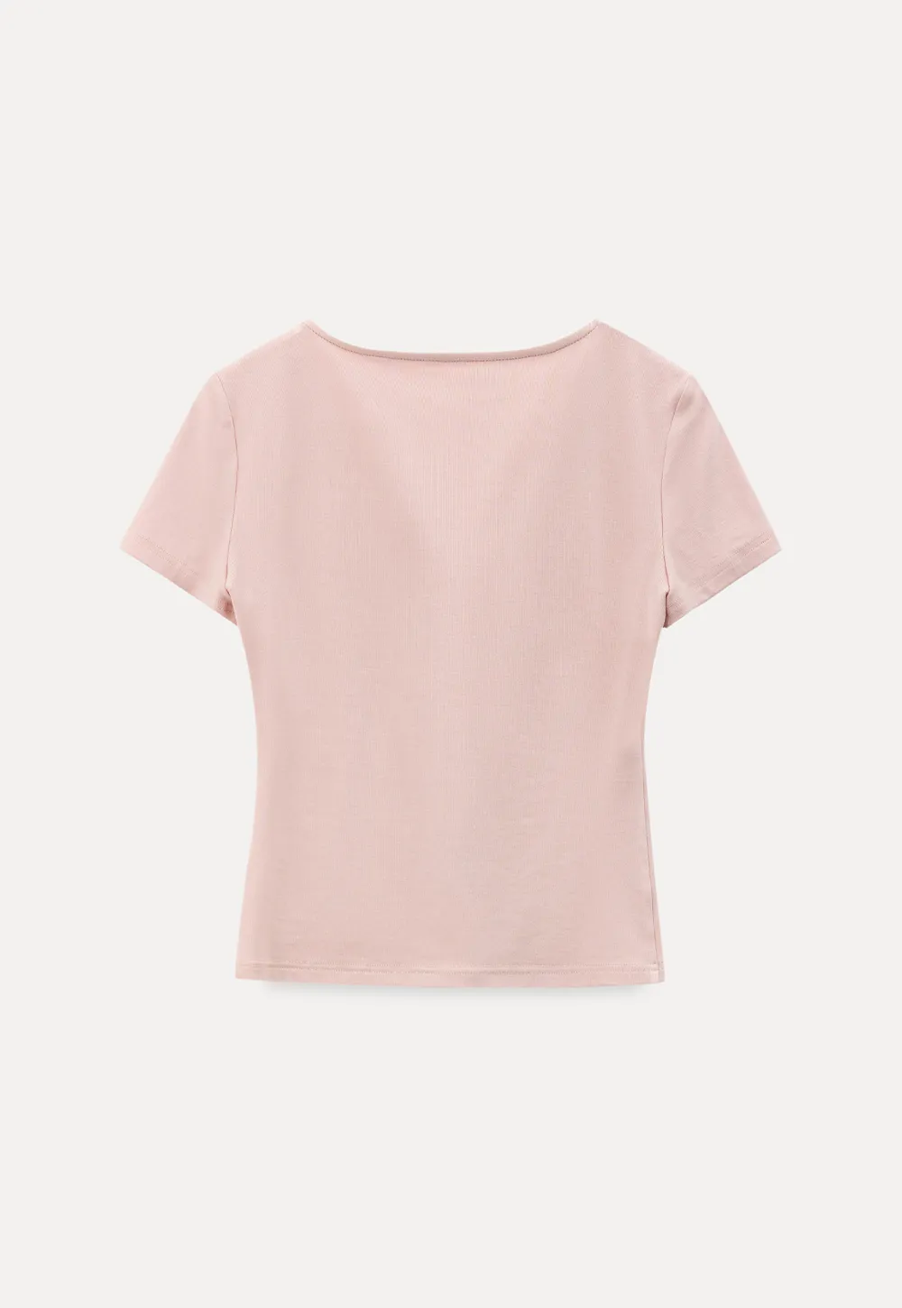 V neck short sleeve button front top