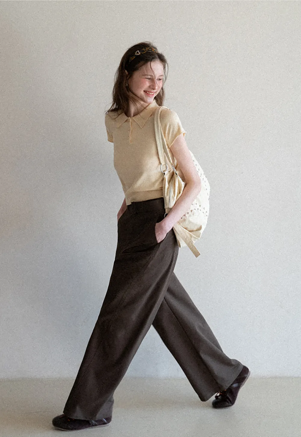 Short Sleeve Knit Polo Shirt