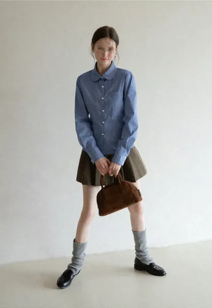 Pleated Mini Skirt with Belt Detail