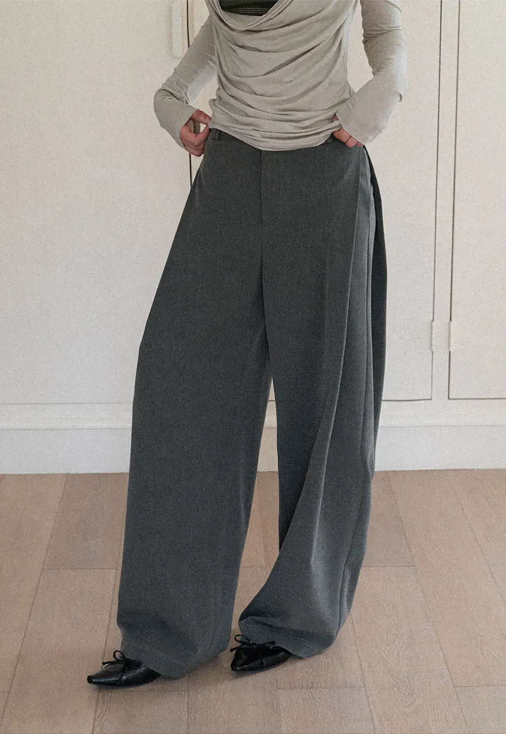 Wide Leg High Waist Casual Pants