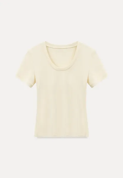 Short Sleeve Crop Top with Back Buttons