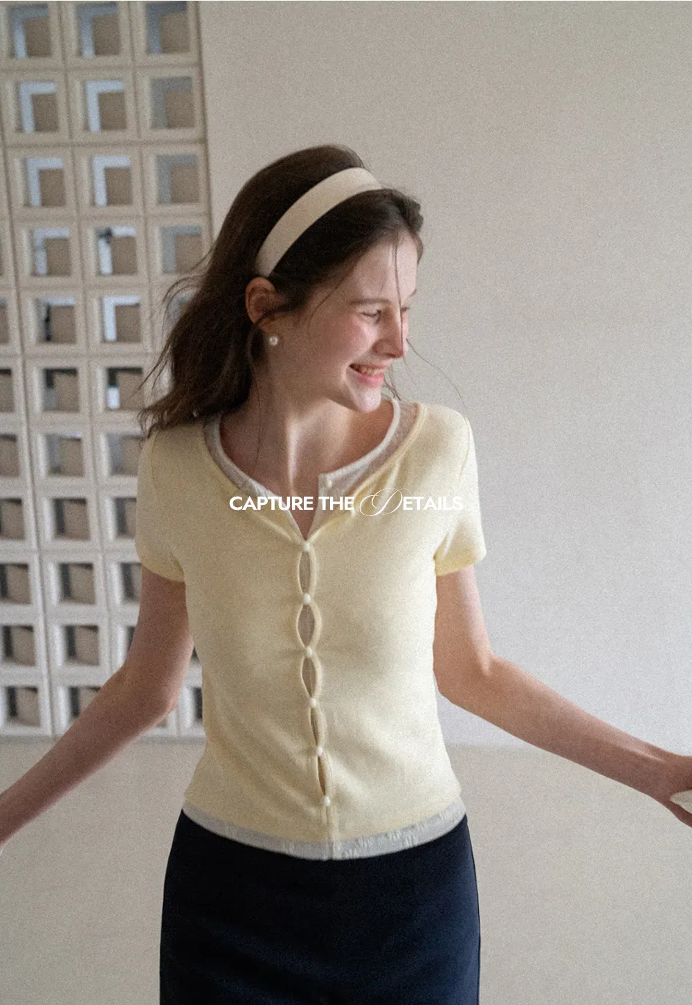 Short Sleeve T Shirt with Lace Trim