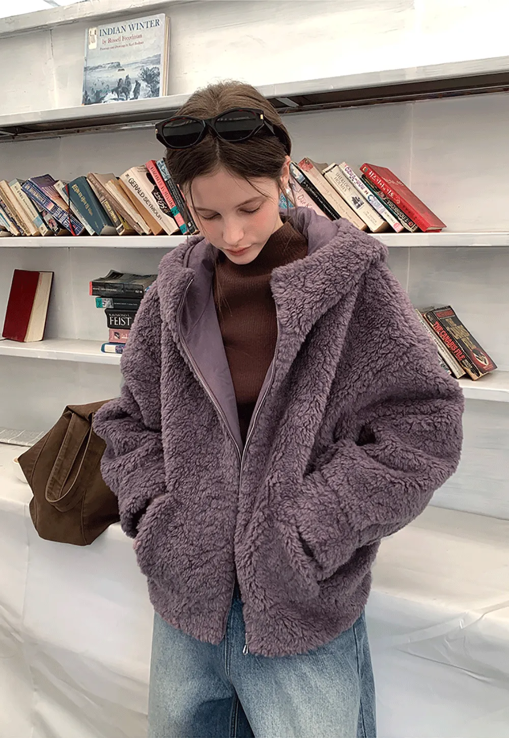 Elegant High Neck Knit Sweater with Button Detail Sleeve