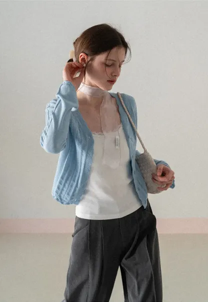 Lace Trimmed Sleeveless Camisole Top