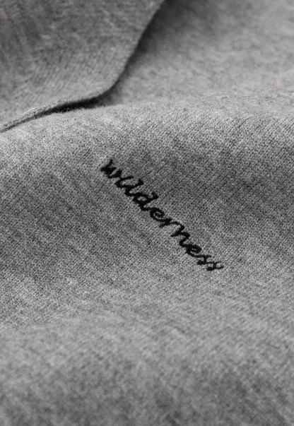 Knitted Vest with Button Closure and Embroidery