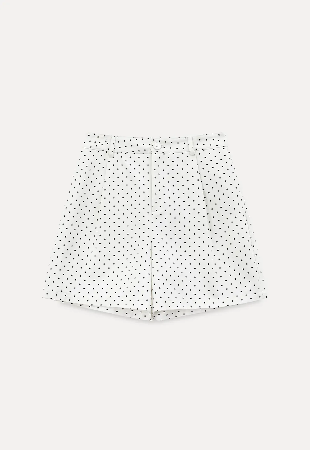 Polka Dot Shorts with Pleated Design