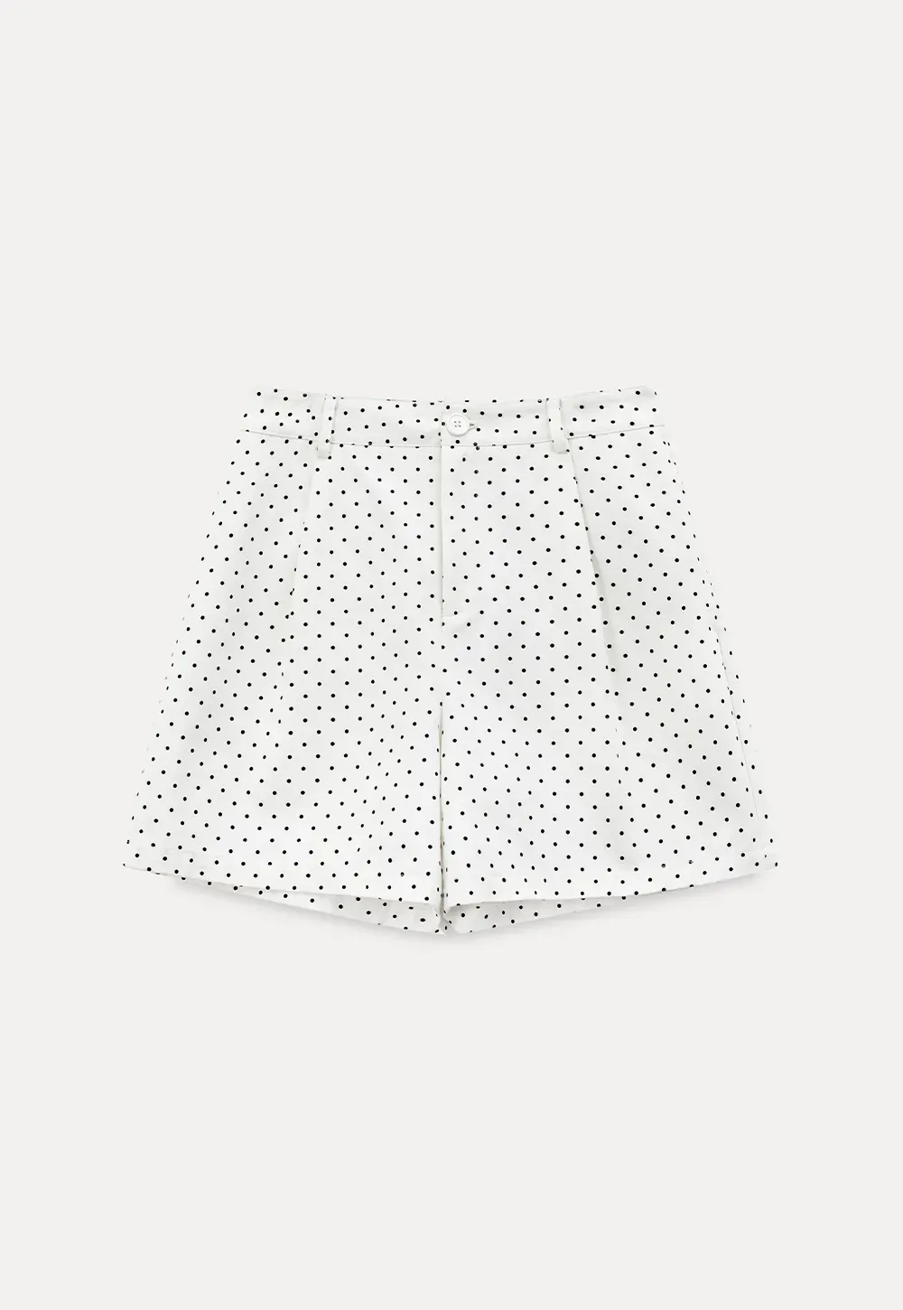 Polka Dot Shorts with Pleated Design
