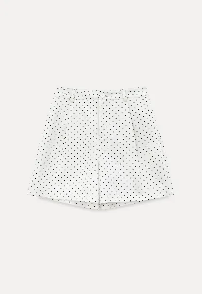 Polka Dot Shorts with Pleated Design