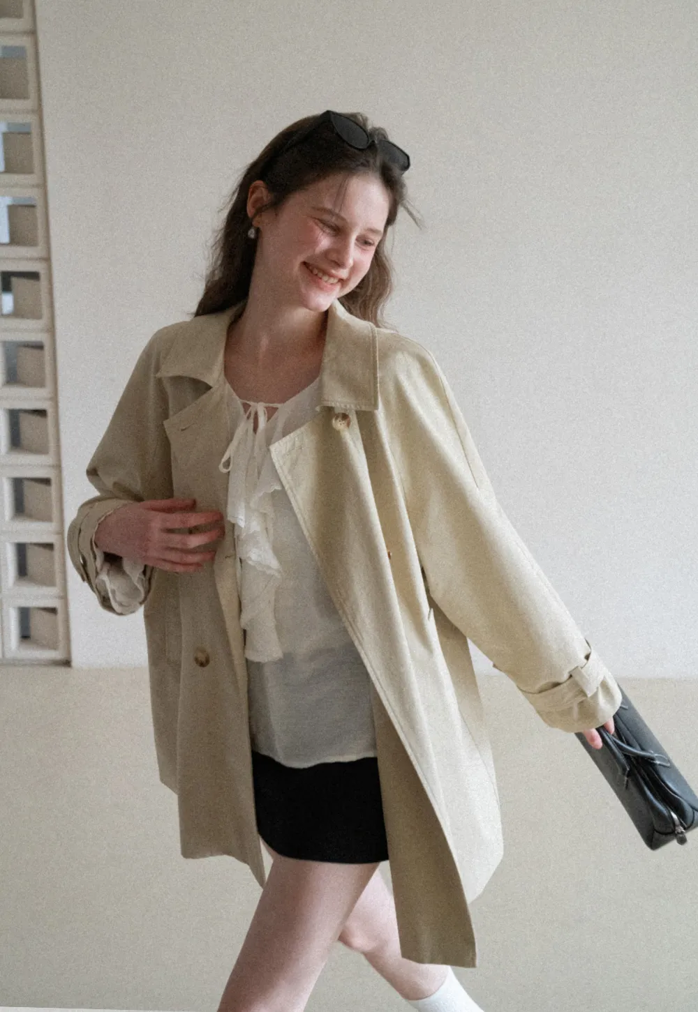 Elegant Double Breasted Short Jacket