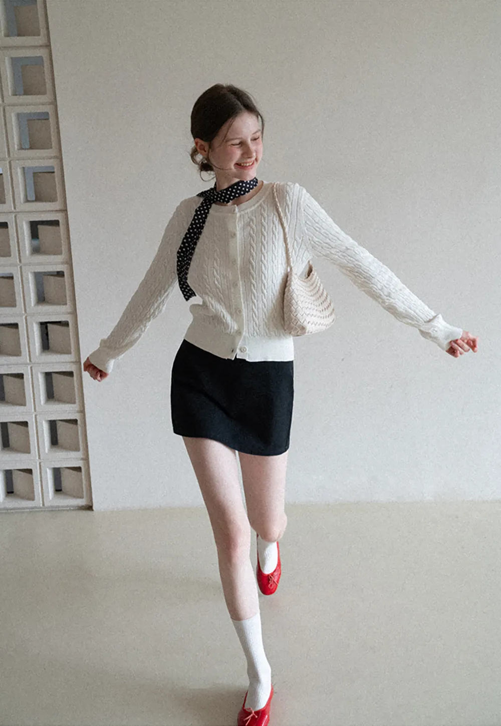 Cable Knit Long Sleeve Sweater Top