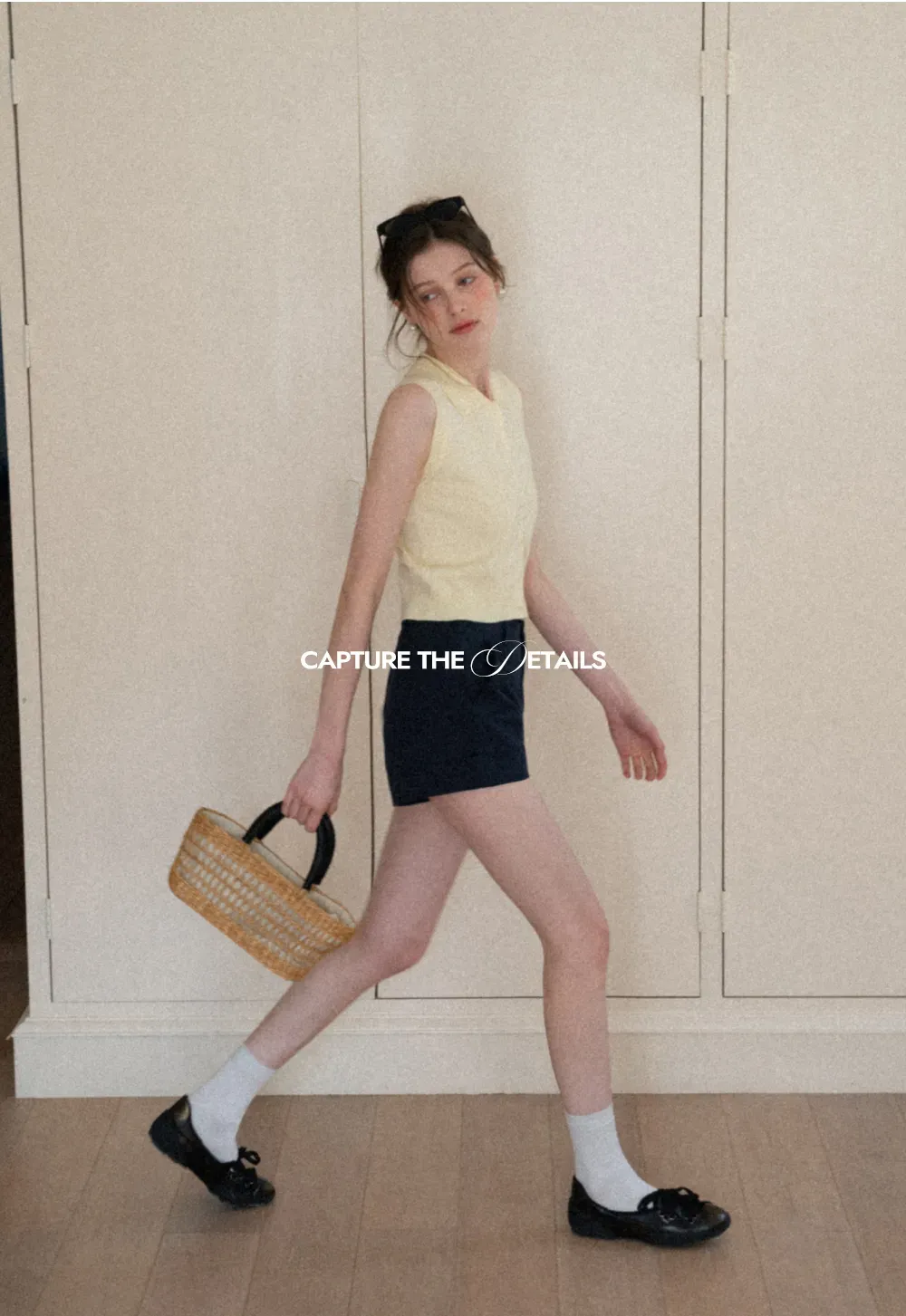 Cropped Tailored Shorts with Cuffed Hem