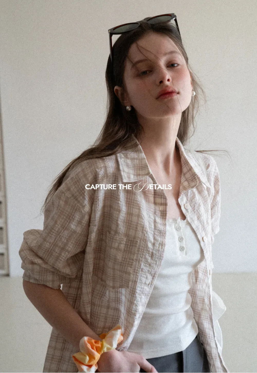 Plaid Shirt with Collar and Long Sleeves